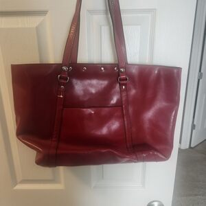 Patricia Nash Gorgeous Red Leather Tote Bag